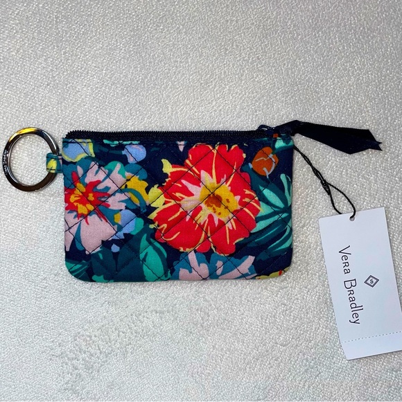 New! Vera Bradley Zip ID Wallet Card Case in Happy Blooms Floral🌺🍃 - Picture 6 of 7